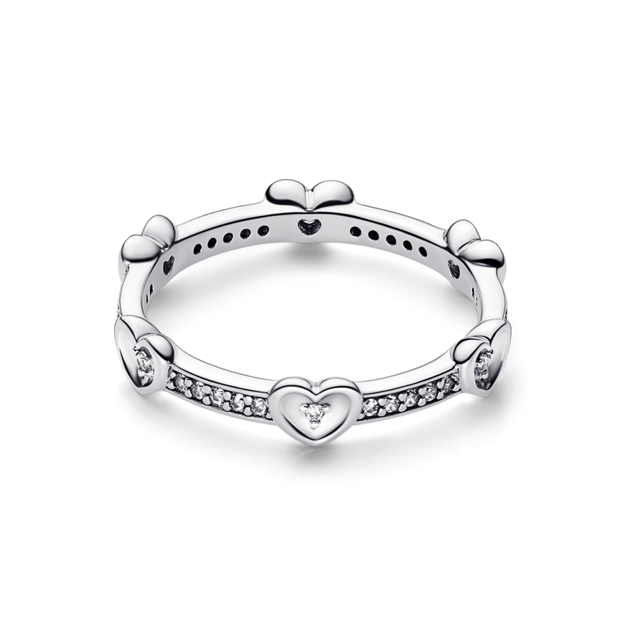 Vizuļojošais, mirdzošais sirds gredzens