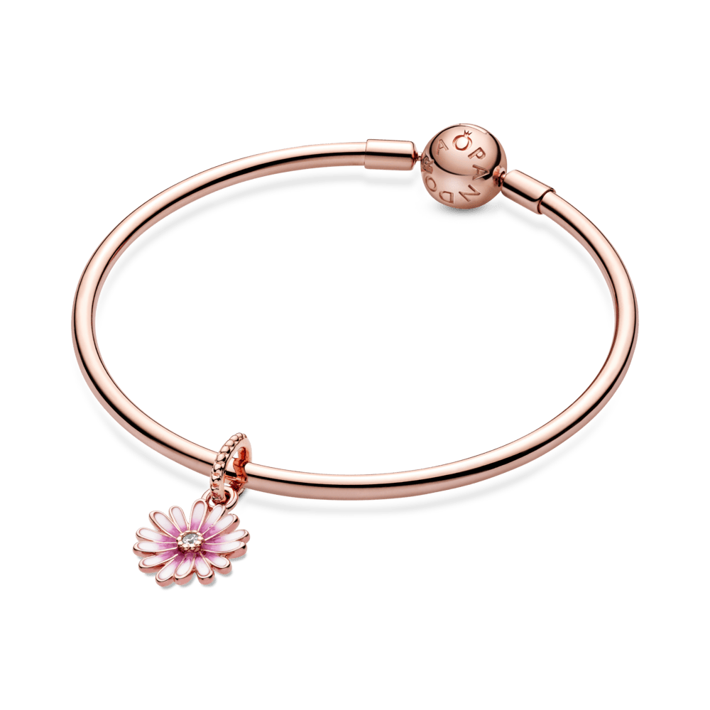 Piekarināms rozā margrietiņas amulets