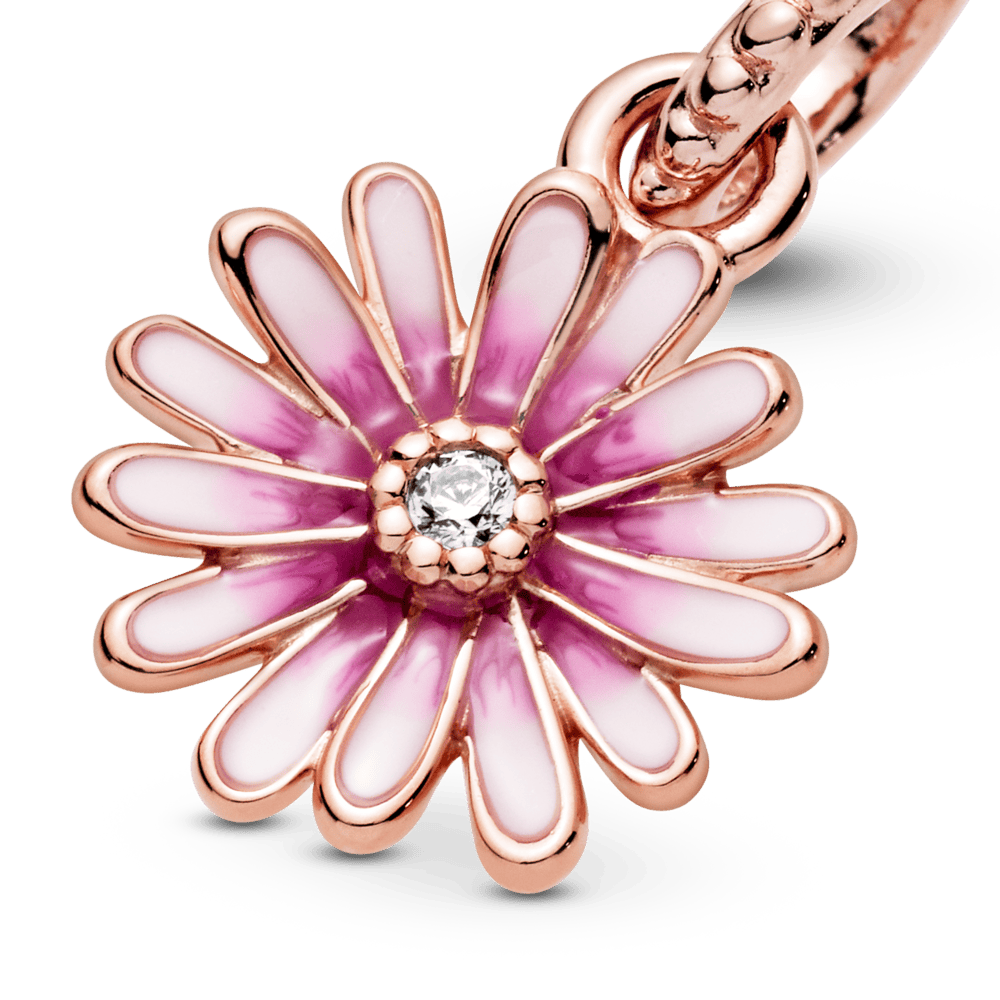 Piekarināms rozā margrietiņas amulets