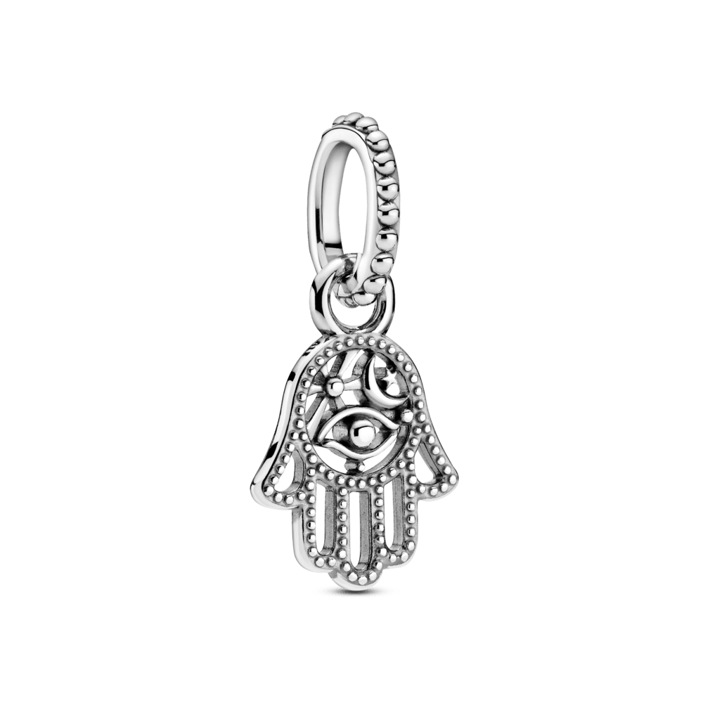 Aizsargājošais Hamsa rokas amulets ar piekariņu