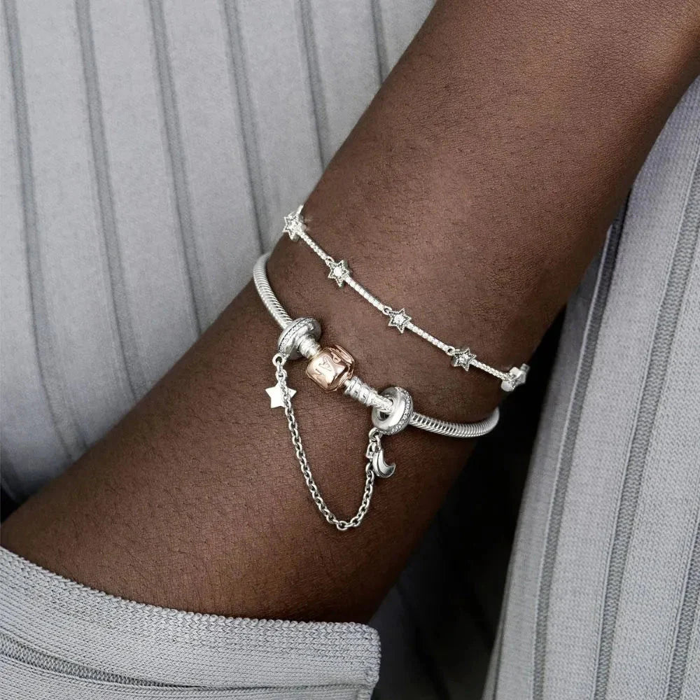 Pandora Moments čuskas raksta rokassprādze ar muciņas aizdari