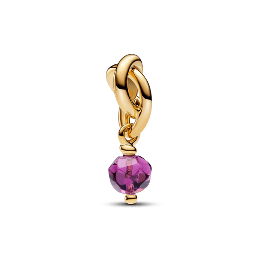 Slīpēts violetais mūžības apļa amulets