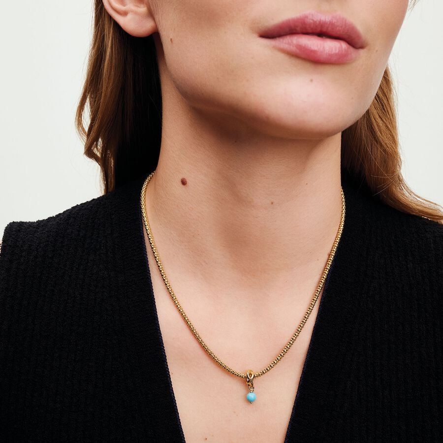 Tirkīza zilais mūžības apļa amulets