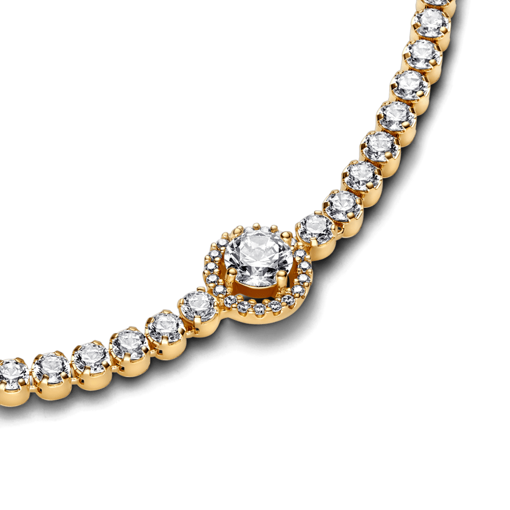 Mirdzošā riņķa rokassprādze ar tenisa motīvu