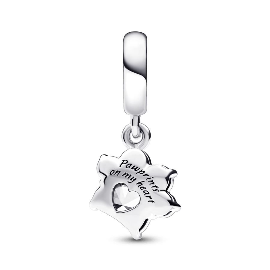Mirdzošs piekarināmais mīļdzīvnieka ķepas nospieduma amulets
