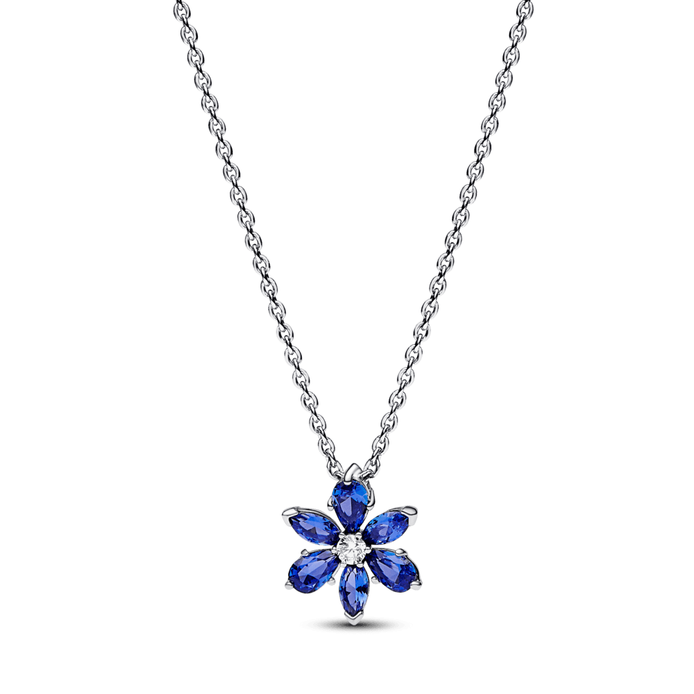 Spindinčio mėlyno žiedlapio vėrinio ir auskarų dovanų rinkinys - Pandora Lietuva