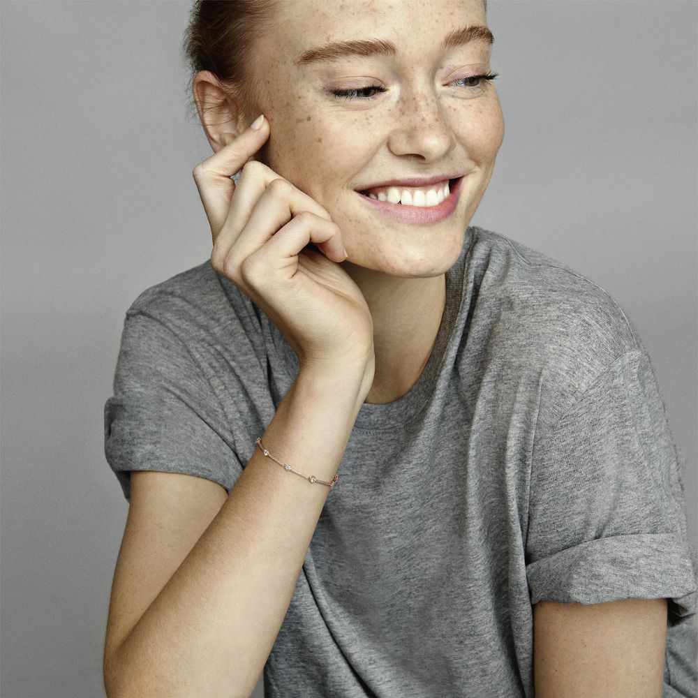 Mirdzoša pavé stienīšu rokassprādze