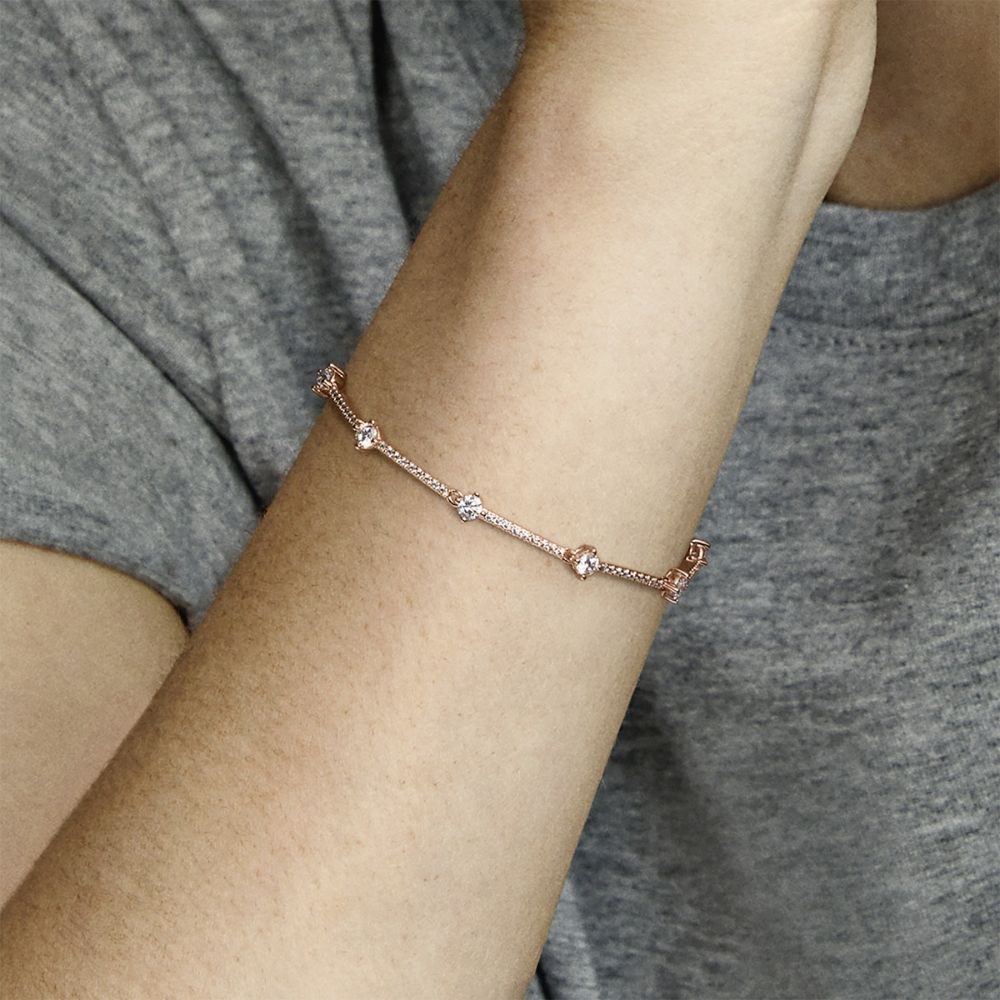 Mirdzoša pavé stienīšu rokassprādze