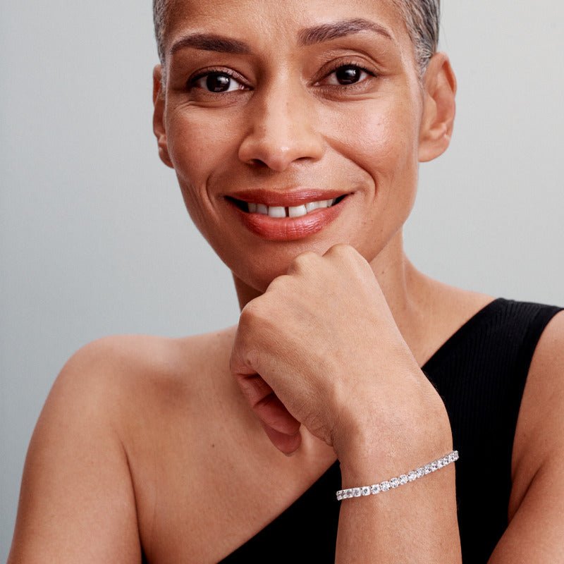 Mirdzoša, apjomīga tenisa rokassprādze