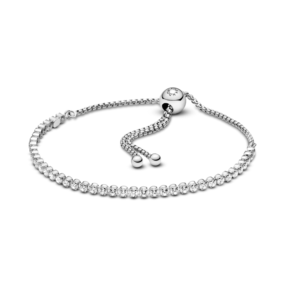 Mirdzošā tenisa rokassprādze ar savelkamu aizdari