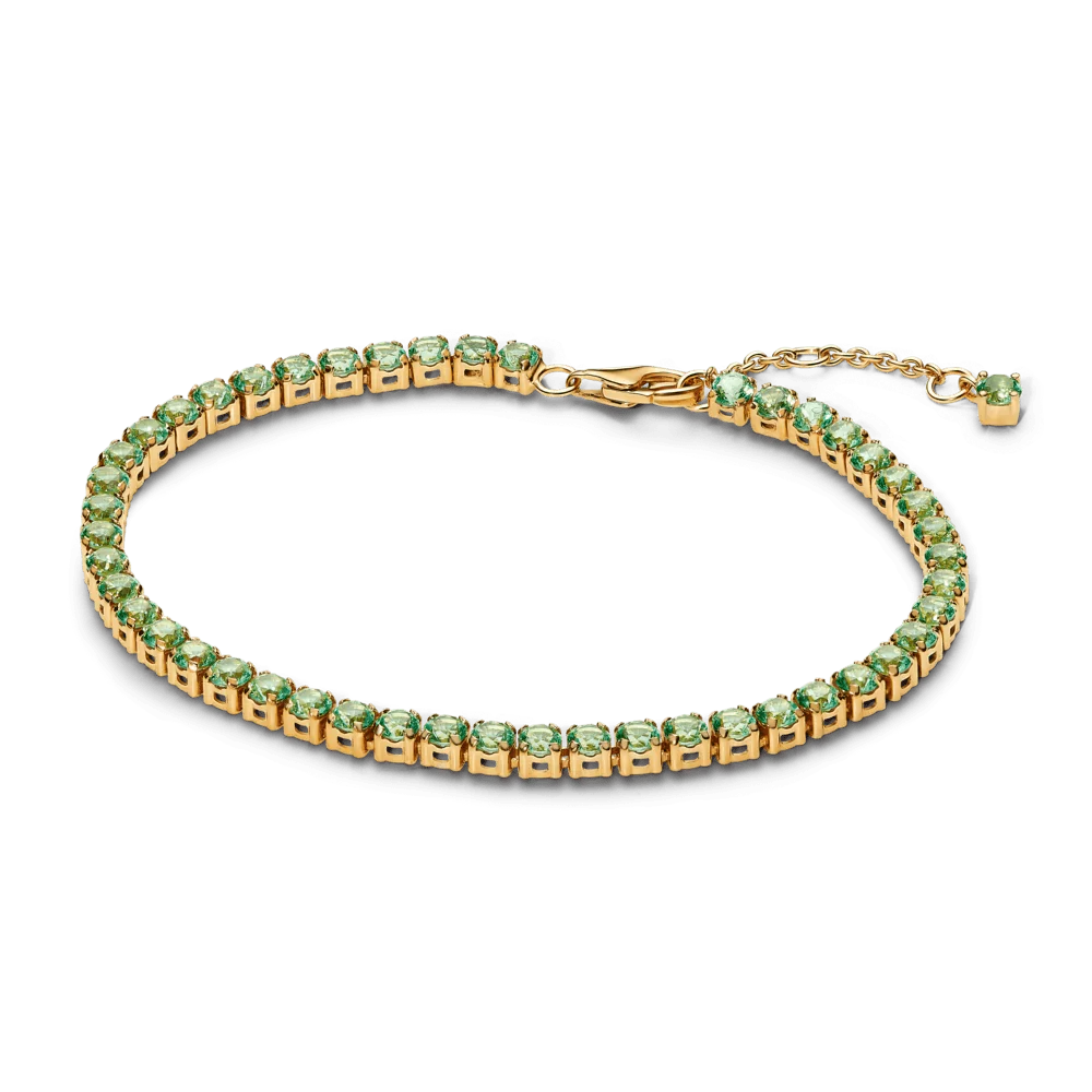 Spīdīga zaļa tenisa rokassprādze