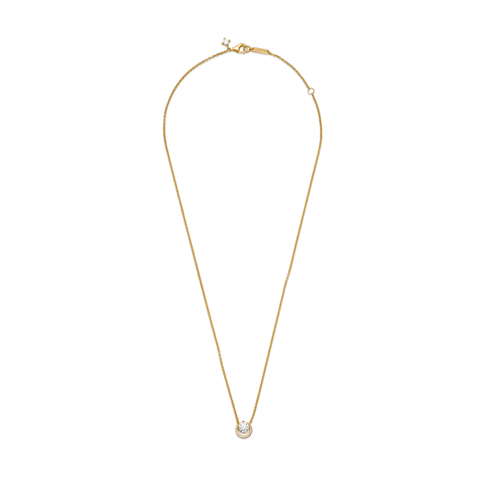 Mirdzošā, pieguļošā kaklarota ar kulonu