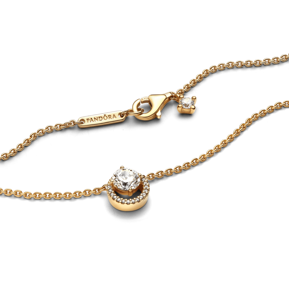 Mirdzošā, pieguļošā kaklarota ar kulonu