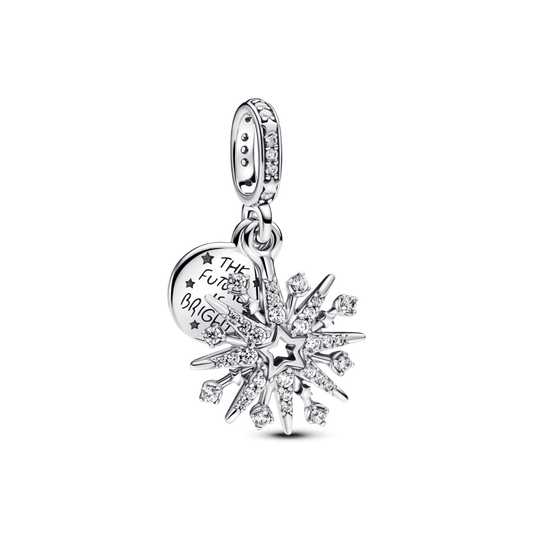 Mirdzošs dubultais uguņošanas amulets
