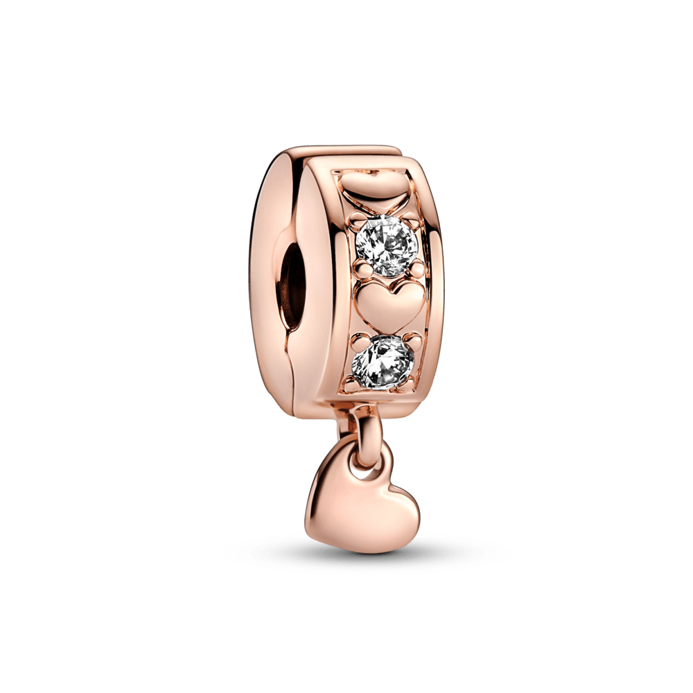 Infinite Hearts Sparkling Dangling Clip Charm