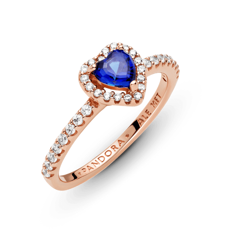 Mirdzoši zilais un reljefais sirsniņgredzens