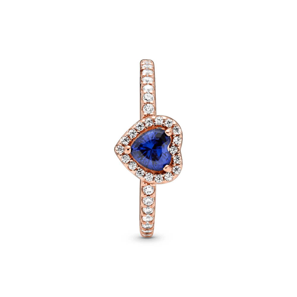 Mirdzoši zilais un reljefais sirsniņgredzens