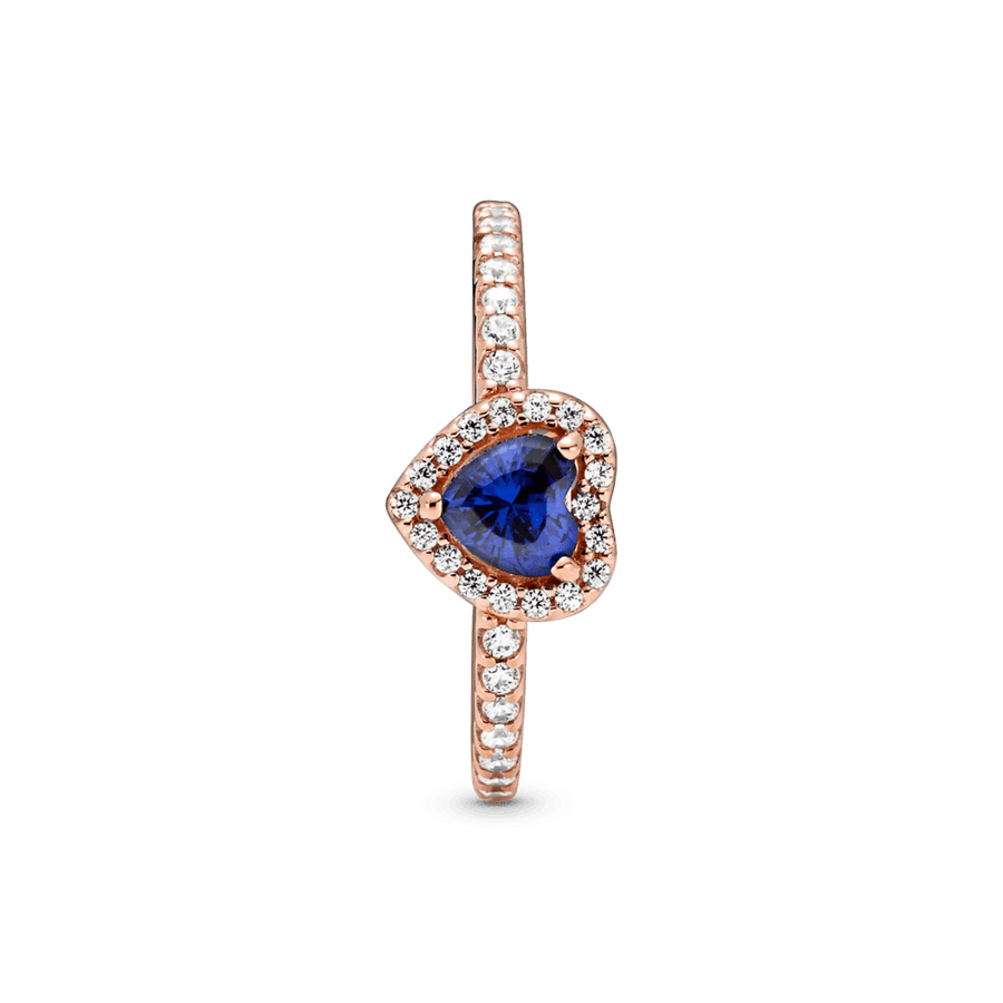 Mirdzoši zilais un reljefais sirsniņgredzens