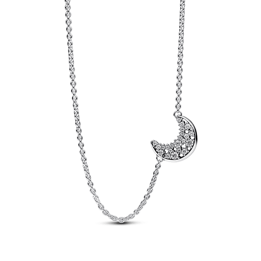 Mirdzošā kulona kaklarota Crescent Moon