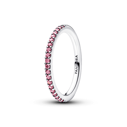 Mirdzošs rozā joslu gredzens