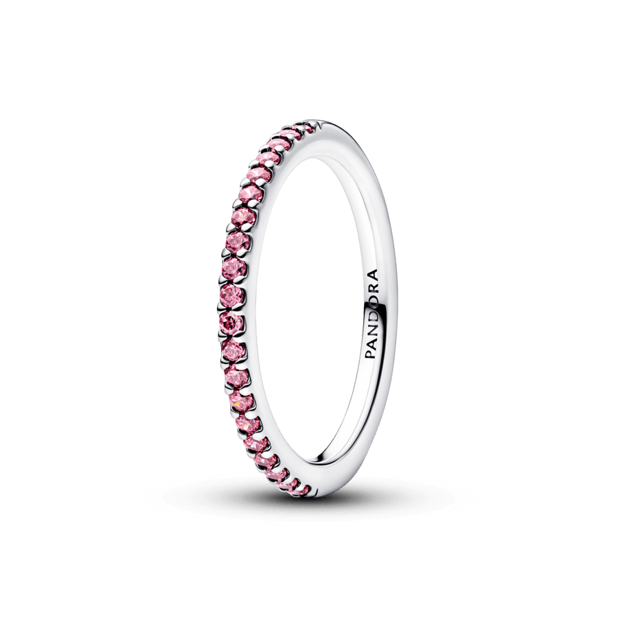 Mirdzošs rozā joslu gredzens