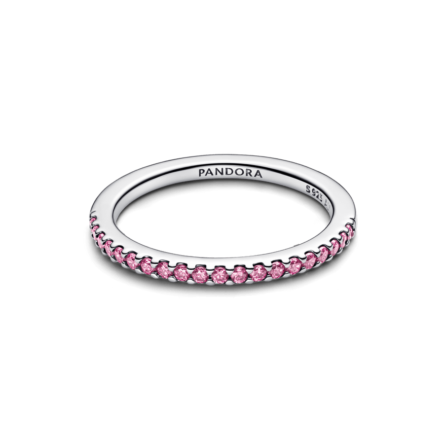 Mirdzošs rozā joslu gredzens