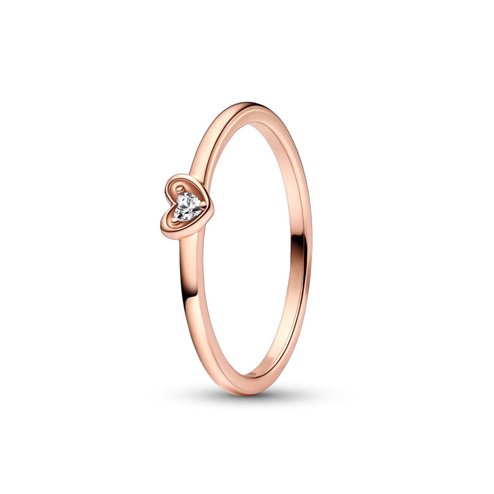 Mirdzošs sirds gredzens