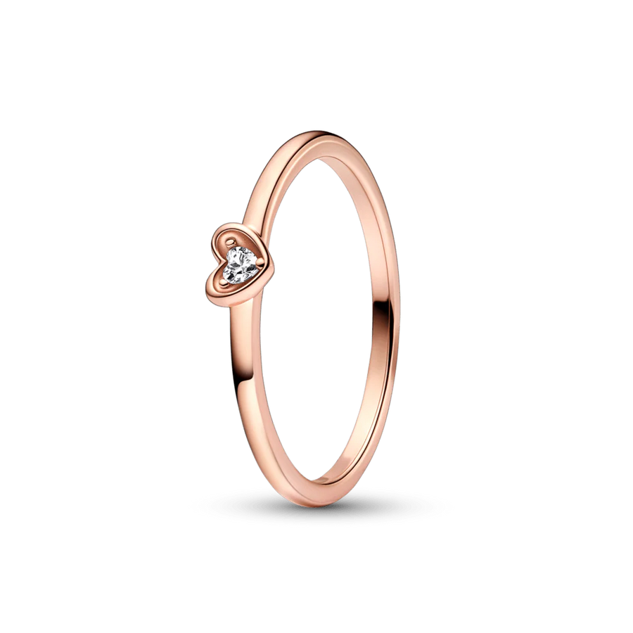 Mirdzošs sirds gredzens