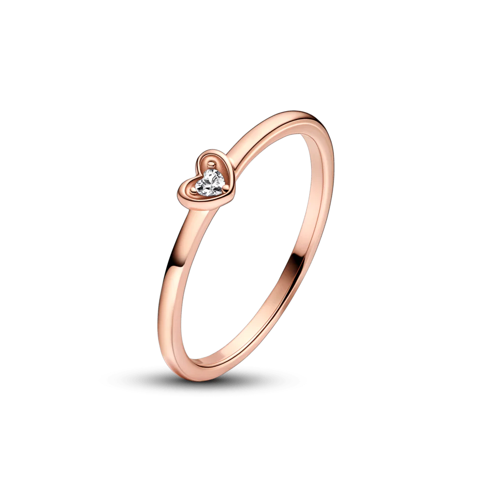 Mirdzošs sirds gredzens