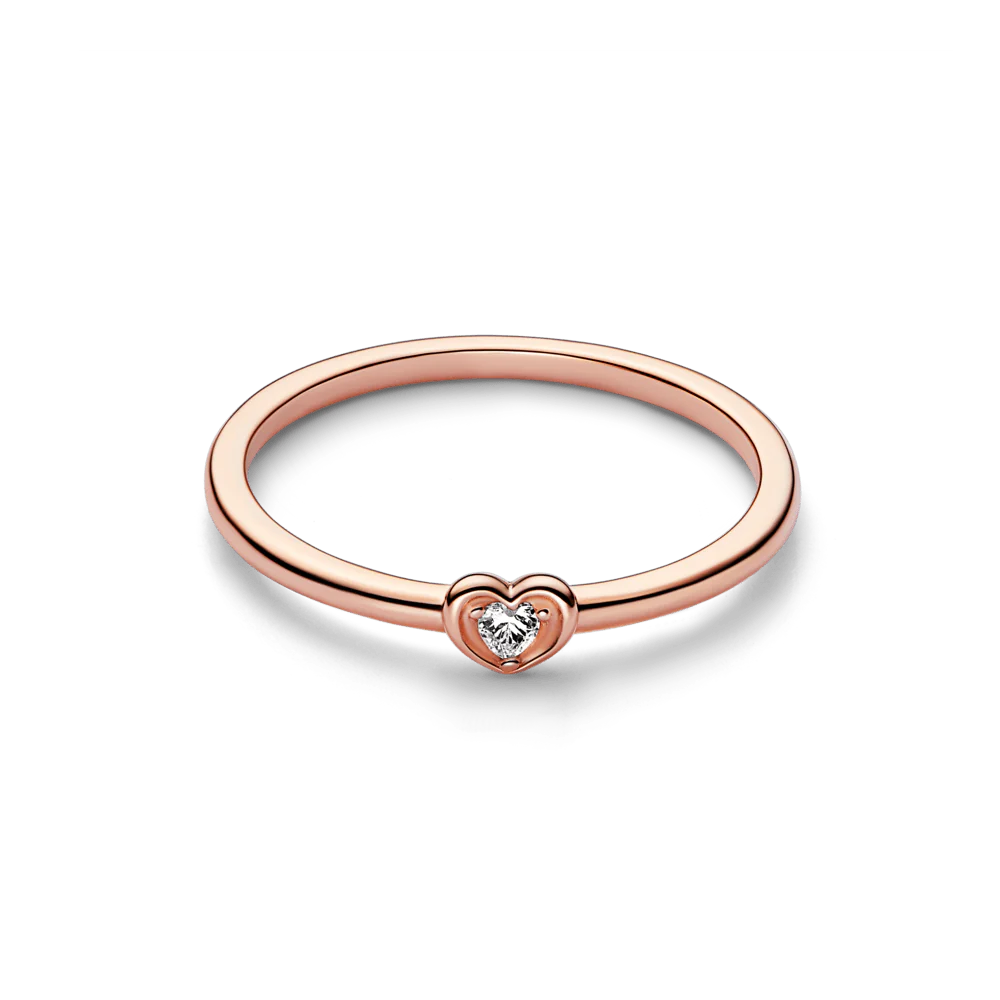 Mirdzošs sirds gredzens