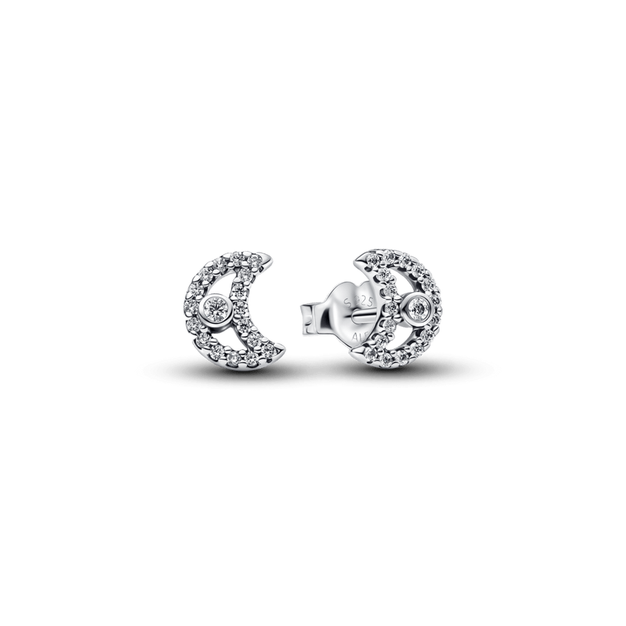 Dāvanu komplekts: Pusmēness kulona kaklarota & Mirdzošā mēness kniedes auskari