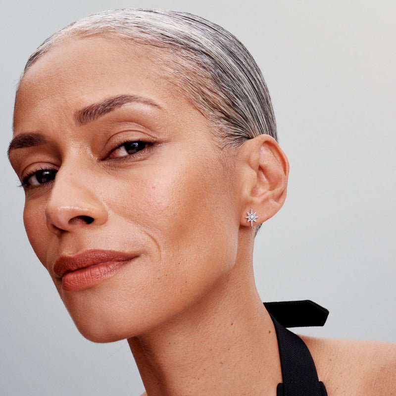 Mirdzošās Ziemeļzvaigznes stīpiņu auskari