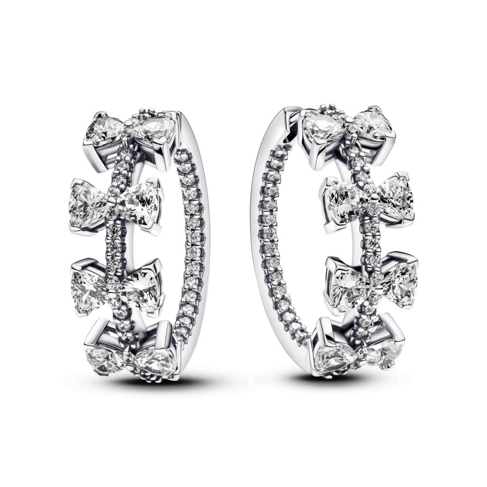 Mirdzošo tauriņu rindas stīpiņu auskari