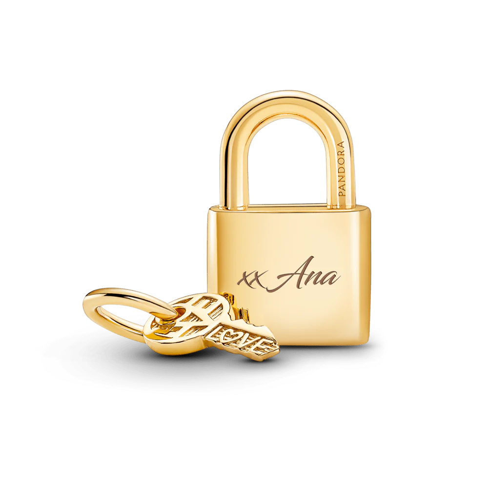 Piekarināmais slēdzenes un atslēgas amulets