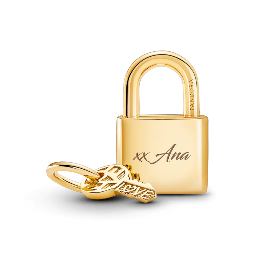 Piekarināmais slēdzenes un atslēgas amulets