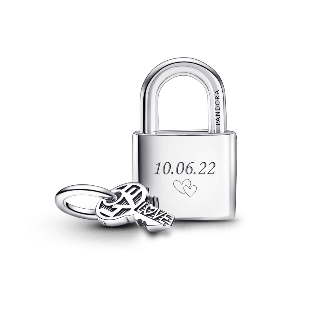 Piekarināmais slēdzenes un atslēgas amulets