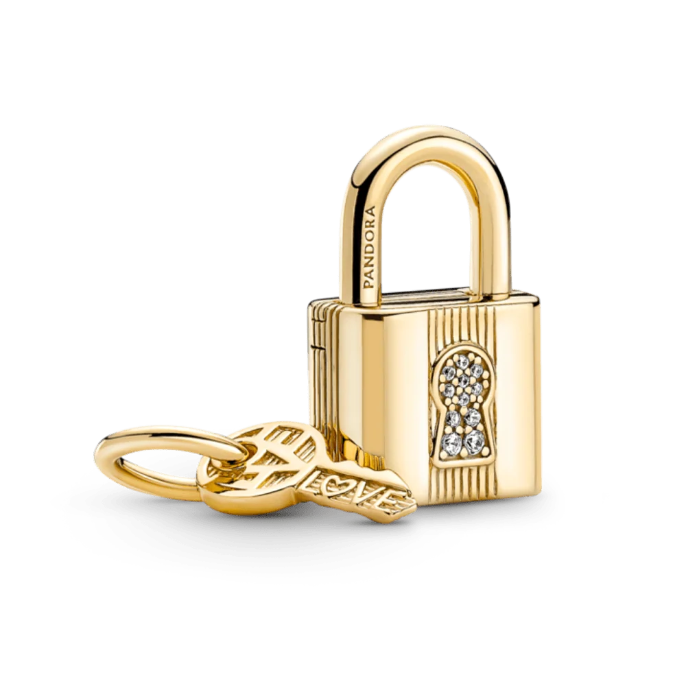 Piekarināmais slēdzenes un atslēgas amulets