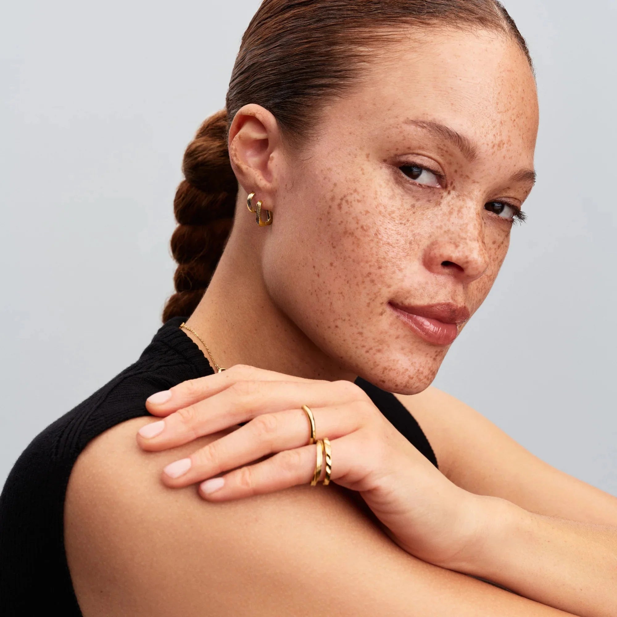 Savītie Huggie auskari