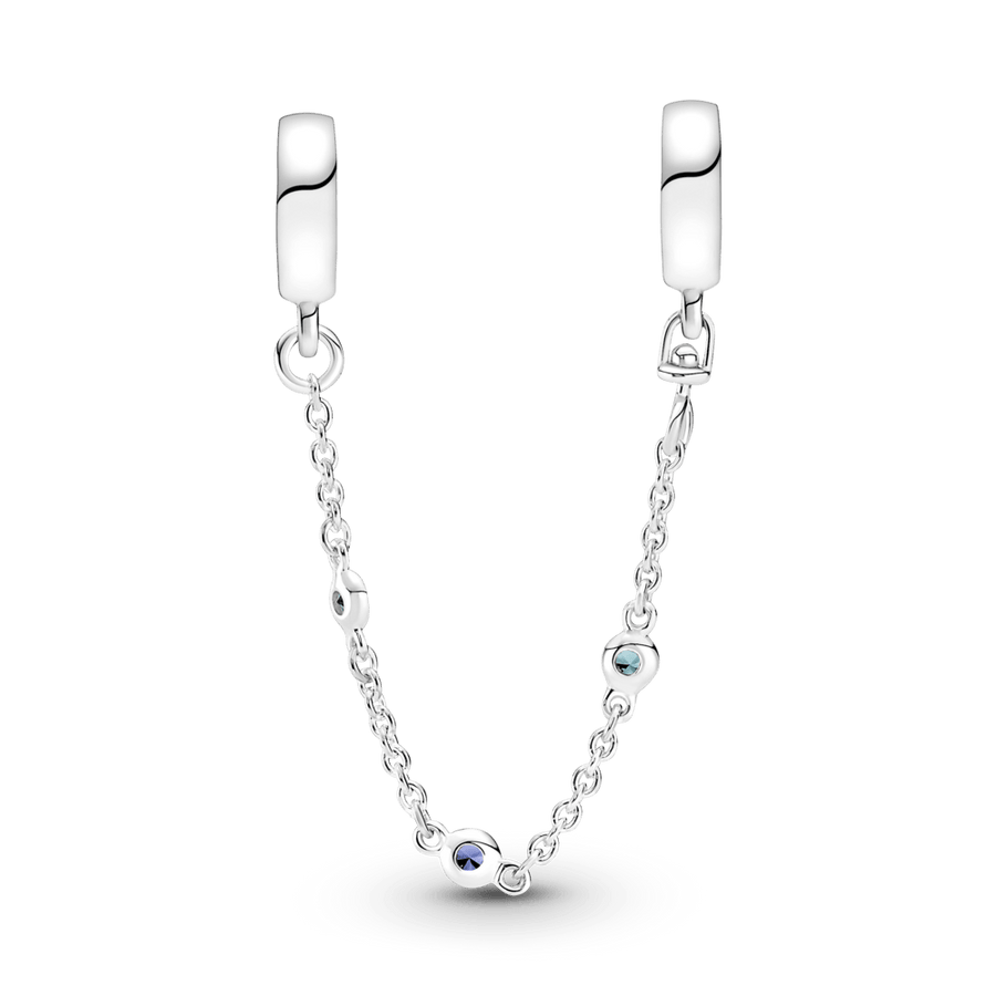 Trīskāršā zilo akmentiņu drošības ķēdīte