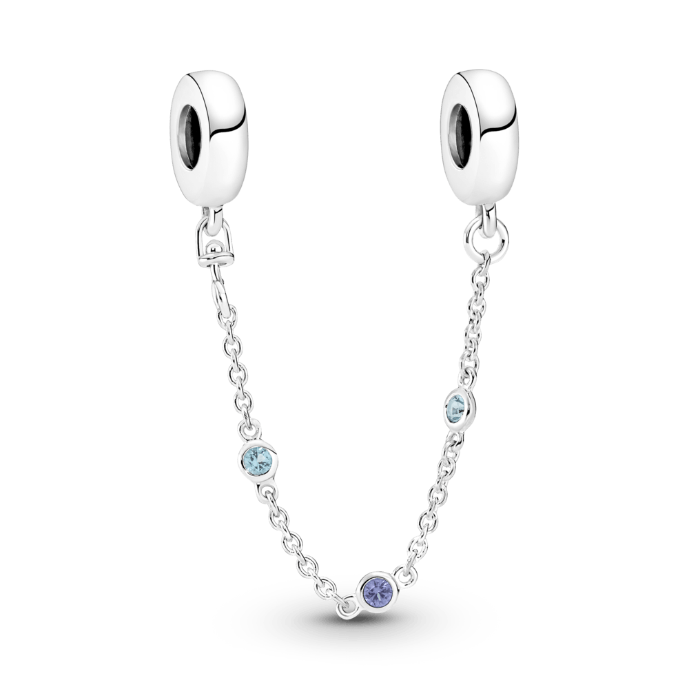 Trīskāršā zilo akmentiņu drošības ķēdīte