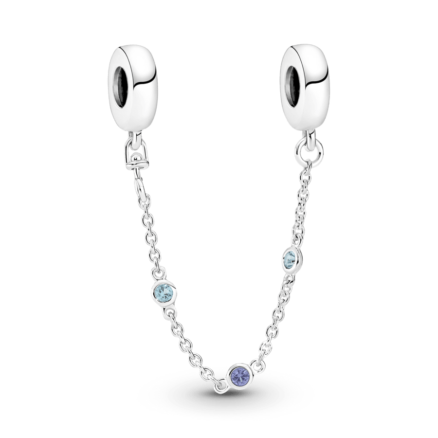 Trīskāršā zilo akmentiņu drošības ķēdīte