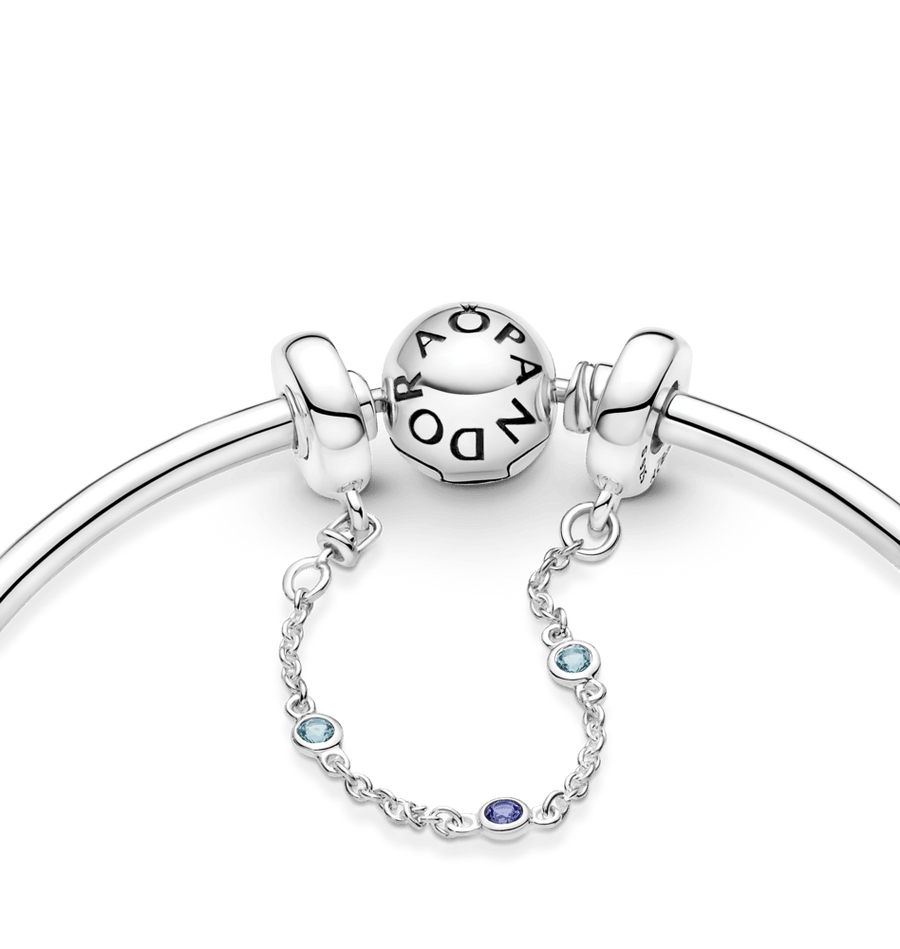 Trīskāršā zilo akmentiņu drošības ķēdīte