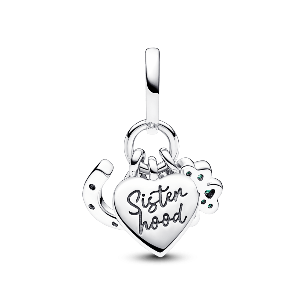 Četru lapu āboliņa, sirds un pakava trīskāršais piekariņš