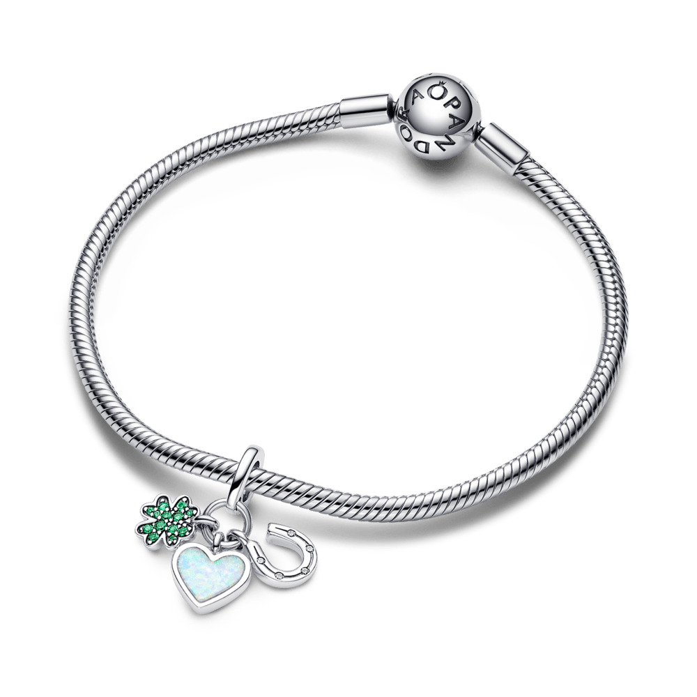 Četru lapu āboliņa, sirds un pakava trīskāršais piekariņš