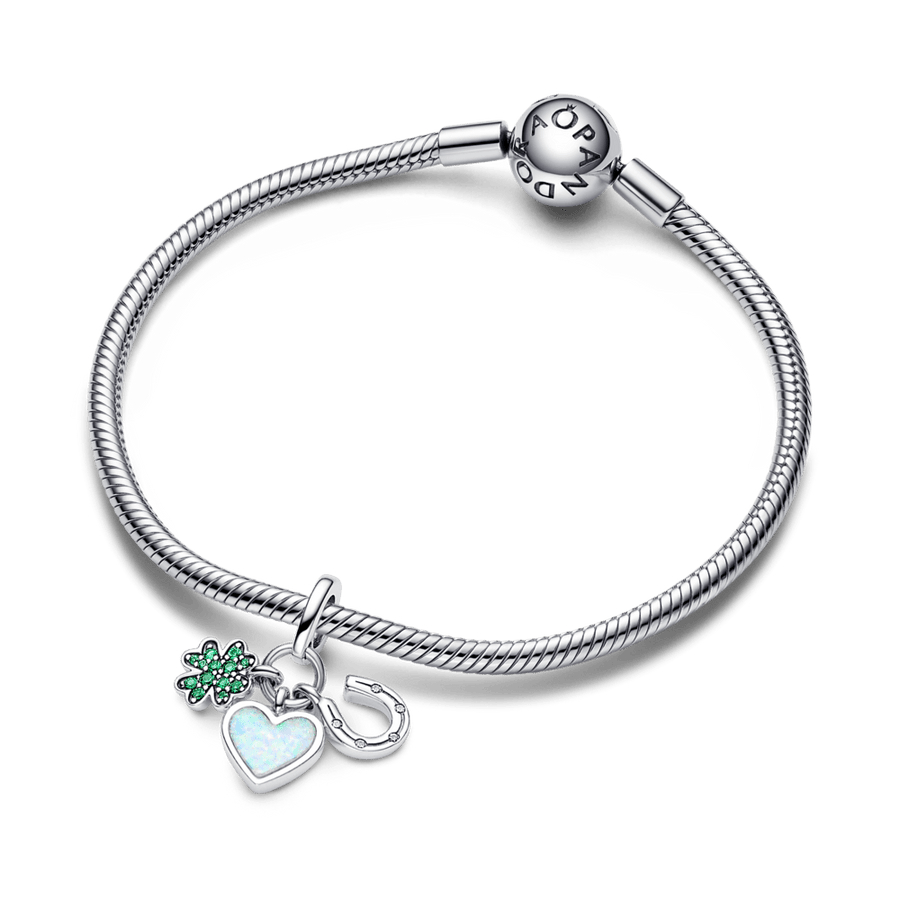 Četru lapu āboliņa, sirds un pakava trīskāršais piekariņš