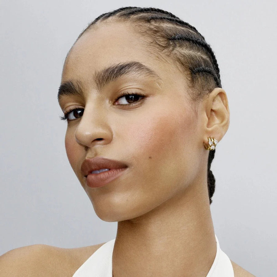 Trīskārši sirds stīpiņu auskari