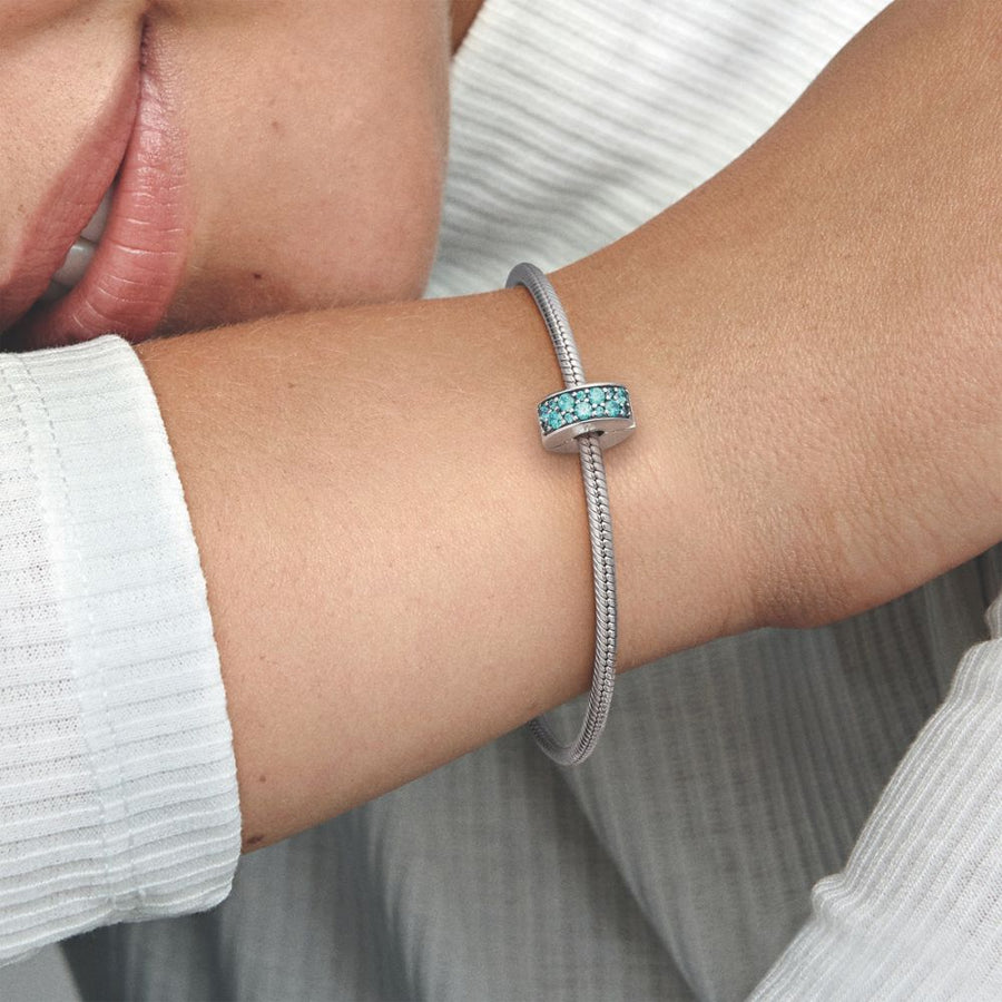 Teal Pavé amulets