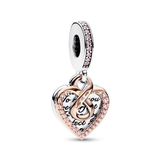 Dubultais piekarināmais bezgalības sirds amulets