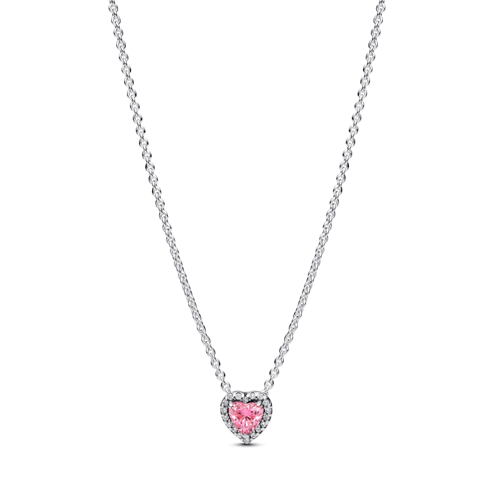 Uzlabotā rozā sirds kaklarota