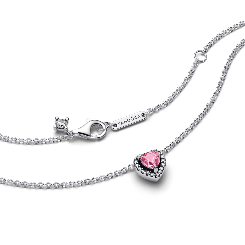 Uzlabotā rozā sirds kaklarota